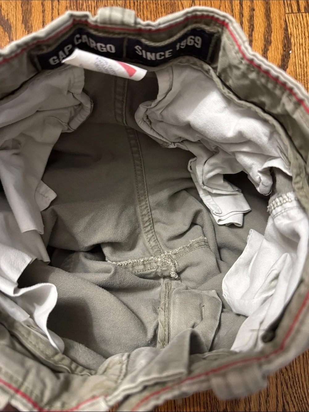 2006 GAP Kids Cargo Shorts Size 6 Khaki Olive Y2K Utility Pockets 100% Cotton